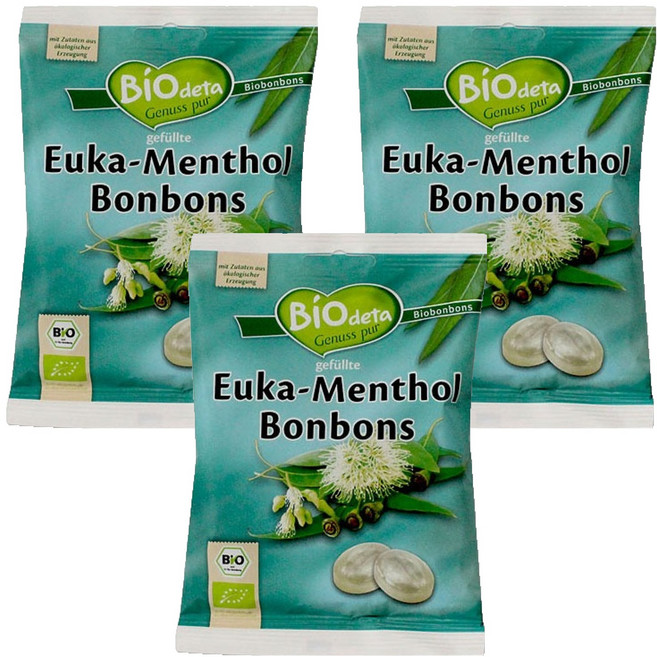 [비오데타] 비오데타 유기농 유칼립투스 멘톨향 캔디, 75g, 3개