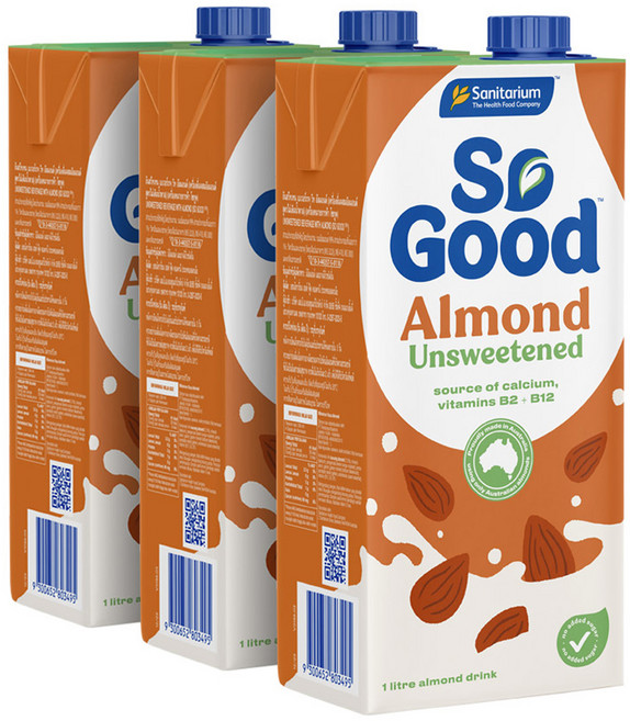 쏘굿 아몬드 밀크 언스위트, 1L, 3개