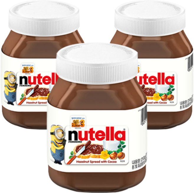 누텔라 스프레드, 210g, 3개