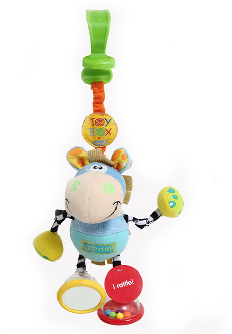 플레이그로 망아지 유모차 딸랑이 장난감, 혼합색상, 1개