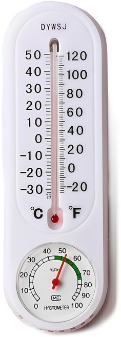 플라스틱 아날로그 온습도계, 1개