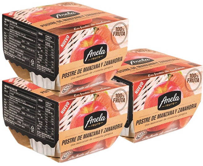 아넬라 생과일 디저트 2p, 혼합맛(사과/당근), 200g, 3개