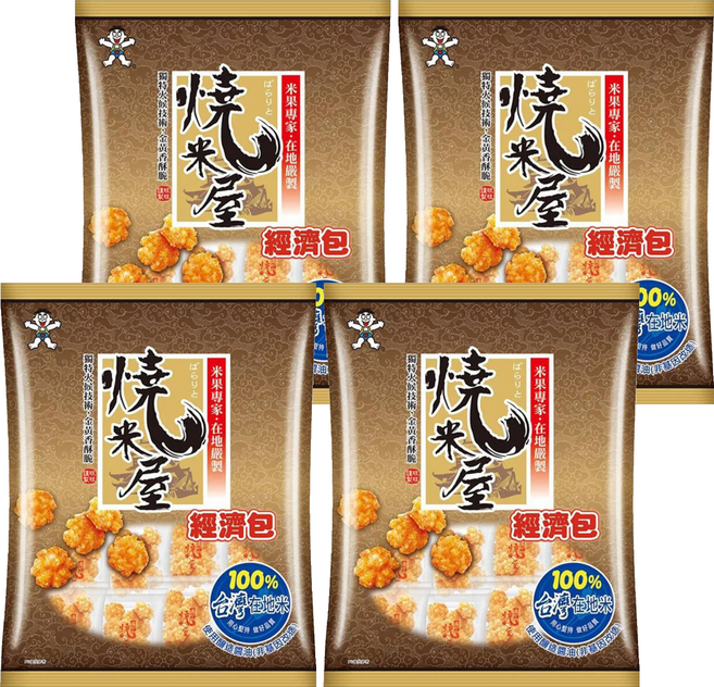旺旺 燒米屋經濟包, 350g, 4袋