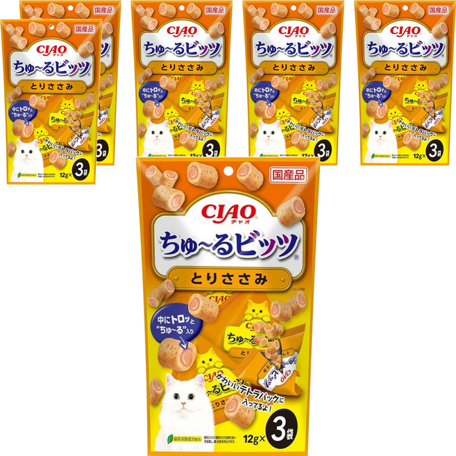 INABA CIAO 啾嚕 迷你肉泥夾心卷, 雞肉, 36g, 6袋