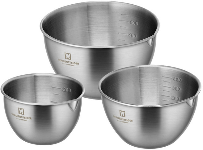 Wagensteiger 304不鏽鋼備料碗3件組, 3件組備料碗, 1組