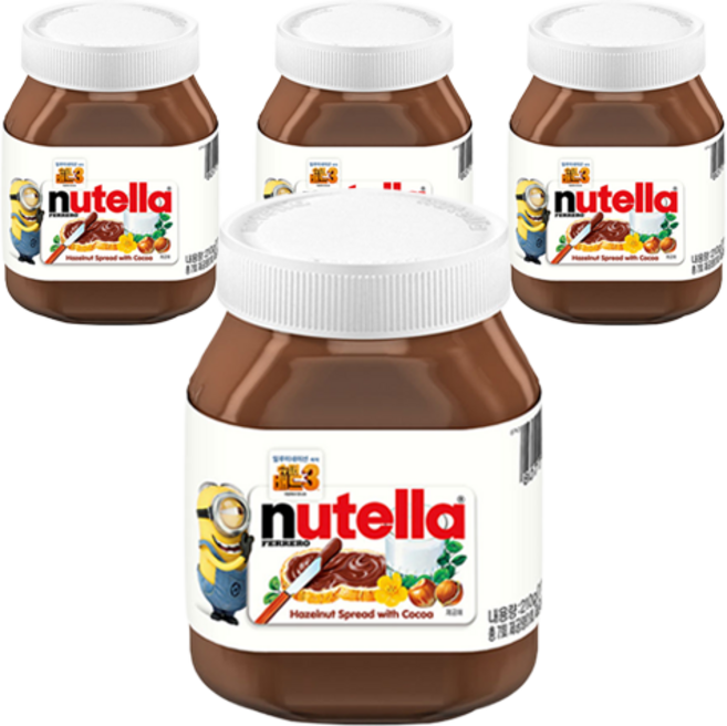 nutella 能多益 榛果可可醬, 210g, 4罐