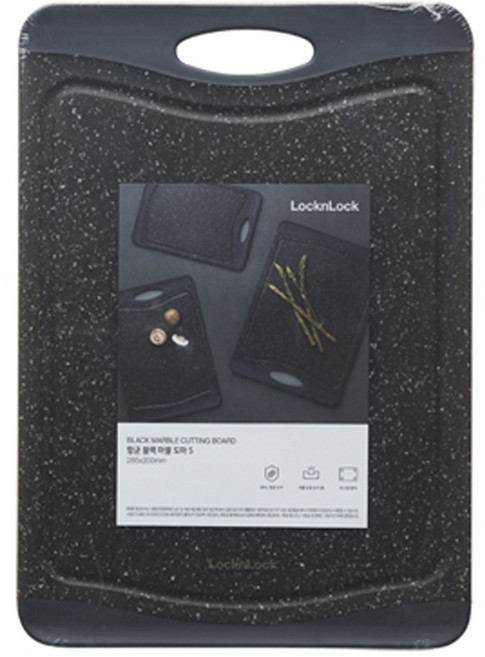 락앤락 향균 마블 도마, 블랙, 1개