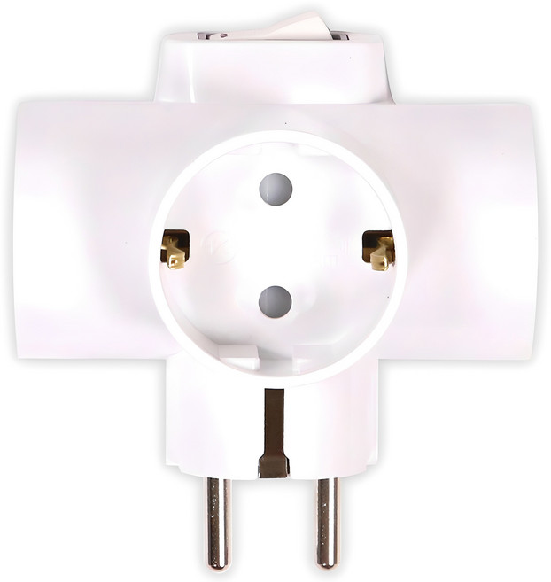 써보니 두남 스위치 T자형 멀티탭 16A 3구 T-2110, 88mm, 화이트, 1개