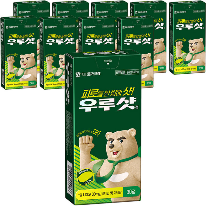 대웅제약 우루샷 정 피로회복제, 30정, 10개