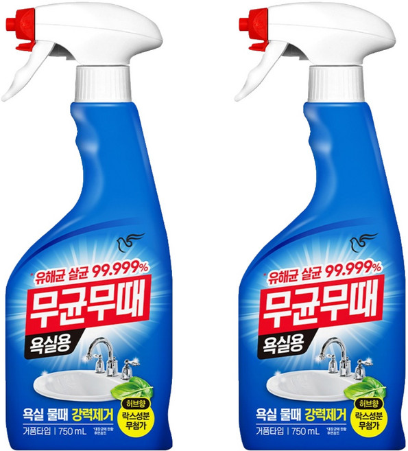 무균무때 욕실용 세정제 단품, 750ml, 2개