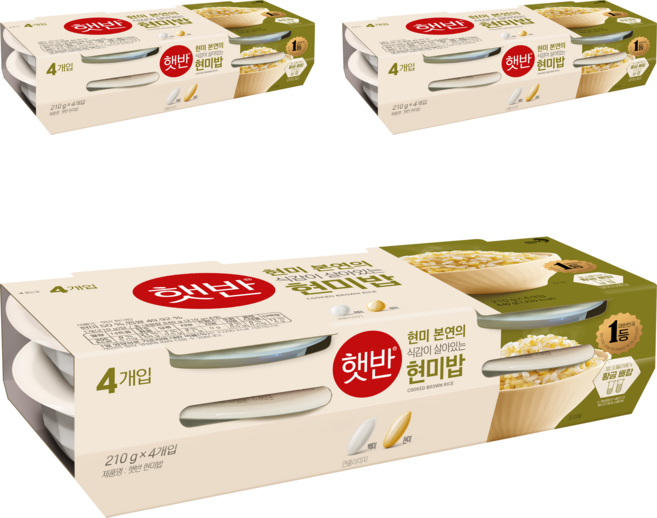 햇반 현미밥, 210g, 12개