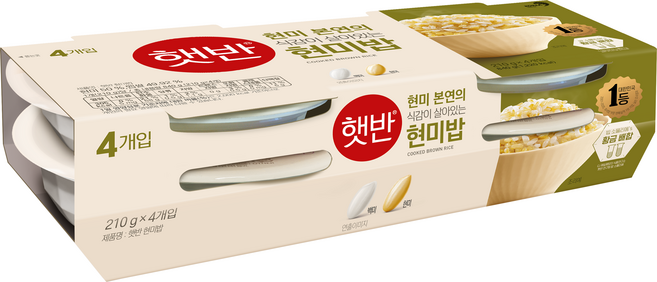 햇반 현미밥, 210g, 4개