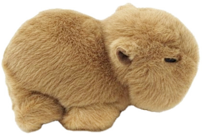 水豚君 娃娃 卡皮巴拉 動物抱枕 拍拍手環, 水豚 棕色