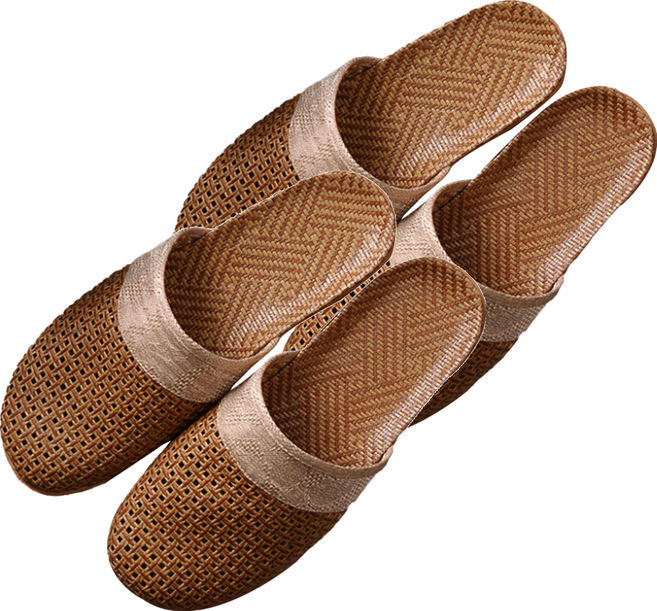 앤티스 쿨썸머 라탄 논슬립 남성 거실화, 베이지, 2개