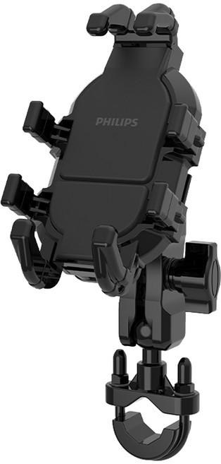 PHILIPS 飛利浦 機車用防震手機支架, 黑色, 1個