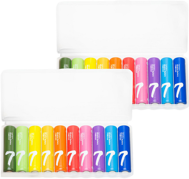 Cuktech 鹼性電池 4號AAA B07/乾電池/電池盒收納, 10顆, 2盒