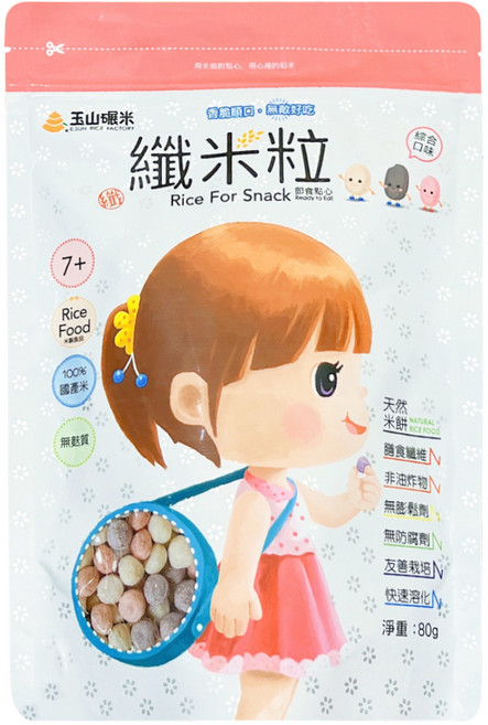 玉山碾米 纎米粒 純素, 1包, 80g