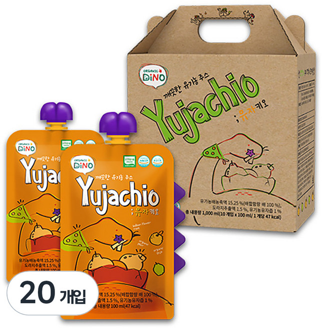 오가닉디노 유기농 배도라지 과채주스10개입, 100ml, 20개