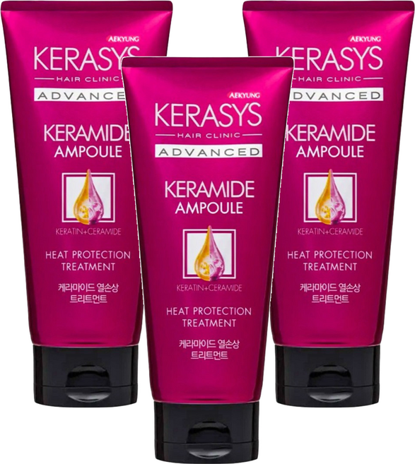 KERASYS 專業安瓶熱損護髮素, 200ml, 3條