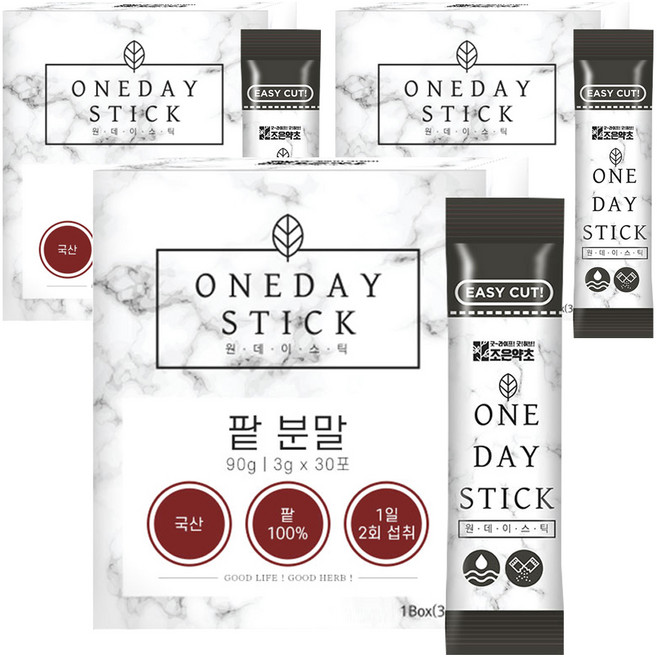 굿허브 원데이스틱 팥분말, 3g, 30개입, 3개