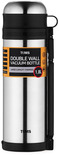텀스 탱커 대용량 보온보냉병, 실버, 1.8L, 1개