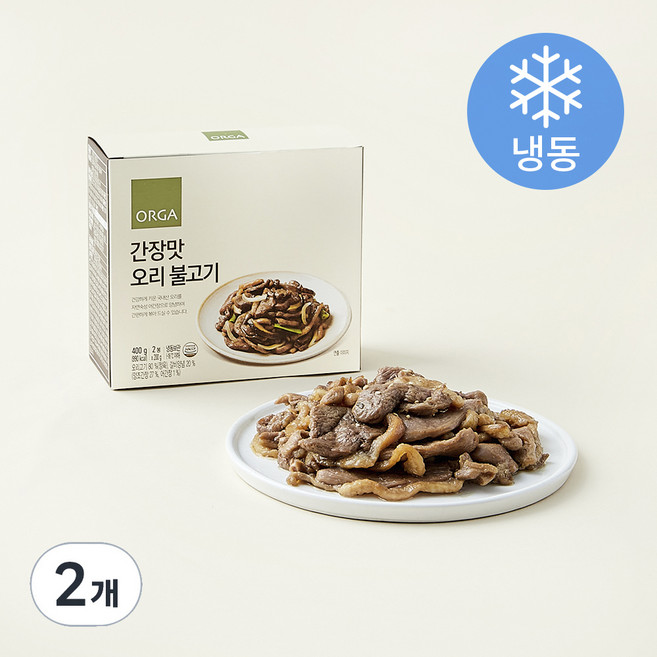 올가홀푸드 오리 불고기 간장맛 (냉동), 400g, 2개