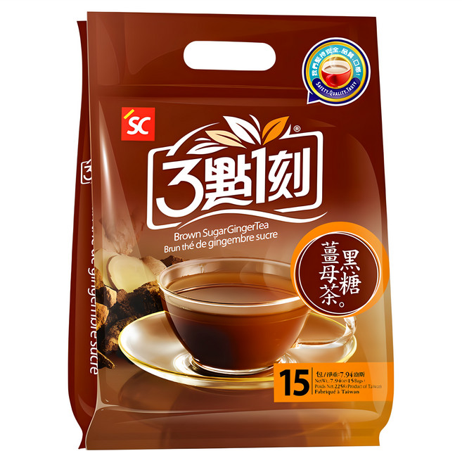 3點1刻 黑糖薑母茶, 15g, 15包, 1袋