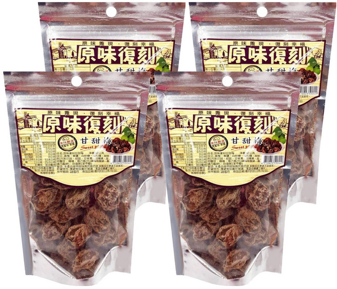 原味復刻 甘甜梅, 60g, 4包