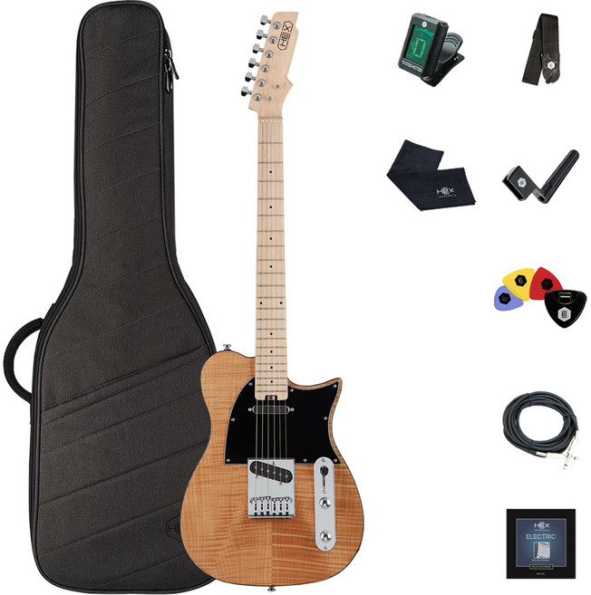 헥스 입문용 일렉 기타 텔레캐스터, 메이플탑, T200SG/NT, 1개