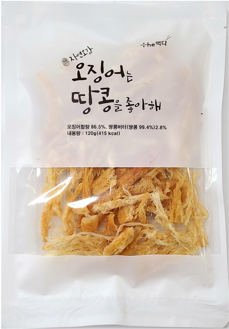 더먹다 자연오감 오징어는 땅콩을 좋아해, 120g, 1개