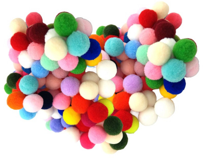 마다꾸미 DIY 꾸미기 만들기 컬러 믹스 고탄력 폼폼이 색방울, 혼합색상, 2개