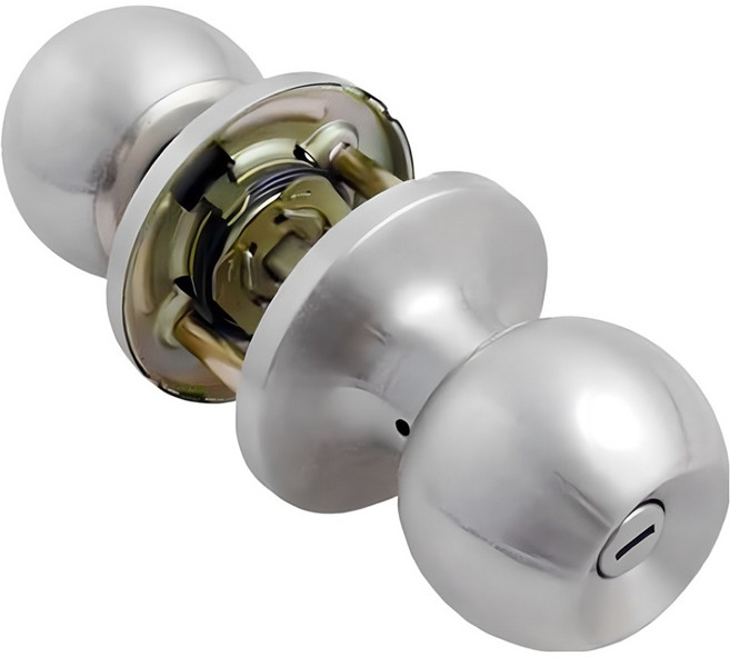 喇叭鎖/浴廁鎖 無鑰匙 60mm, 銀色, 1組