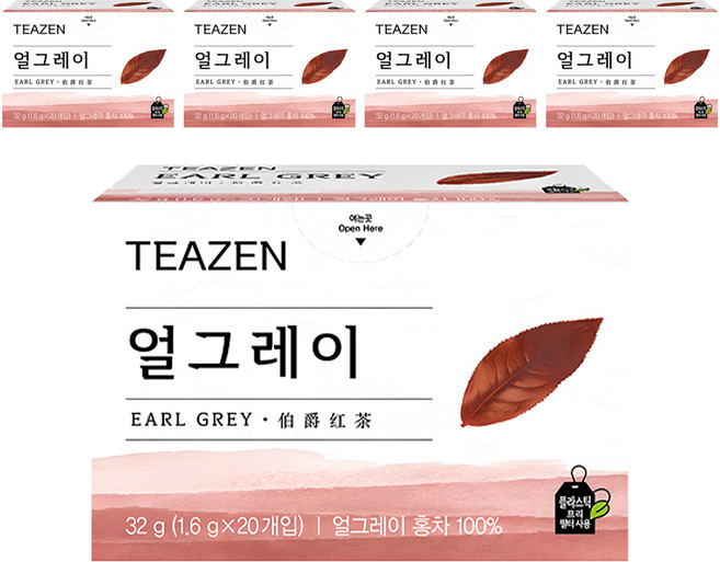 티젠 얼그레이 홍차, 1.6g, 20개입, 5개