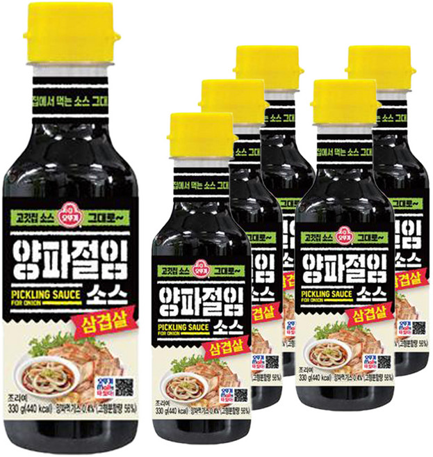 오뚜기 삼겹살 양파절임소스, 330g, 6개