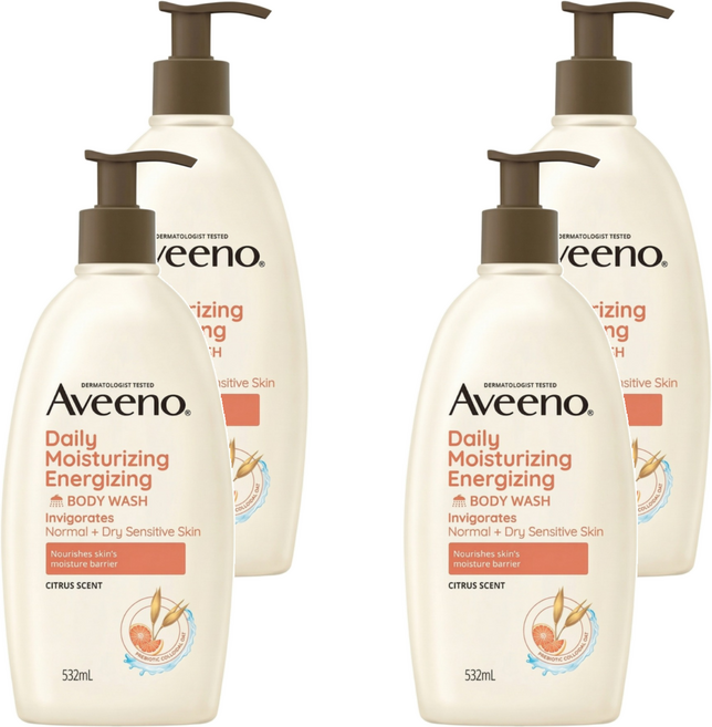 Aveeno 燕麥沐浴露 活力果香, 532ml, 4瓶