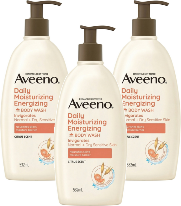 Aveeno 燕麥沐浴露 活力果香, 532ml, 3瓶