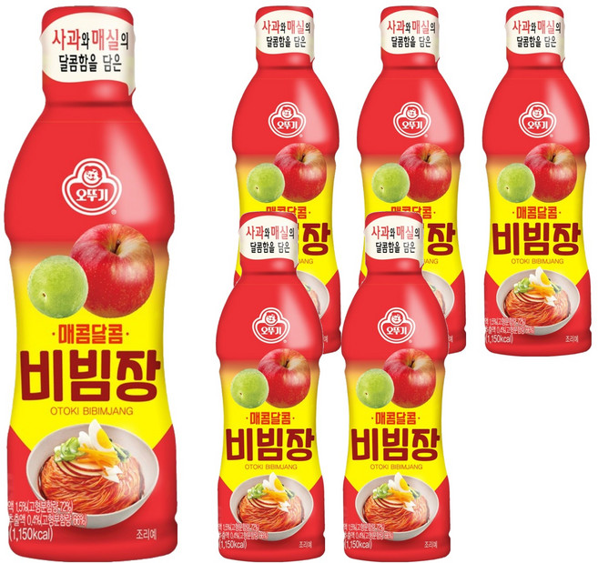 오뚜기 매콤달콤 비빔장, 500g, 6개