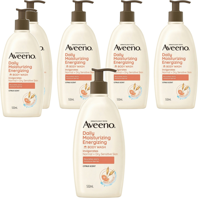 Aveeno 燕麥沐浴露 活力果香, 532ml, 6瓶