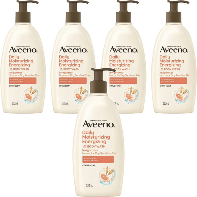 Aveeno 燕麥沐浴露 活力果香, 532ml, 5瓶
