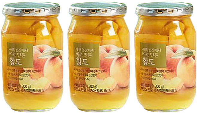 올가홀푸드 재배농장에서 바로 만든 황도, 450g, 3개