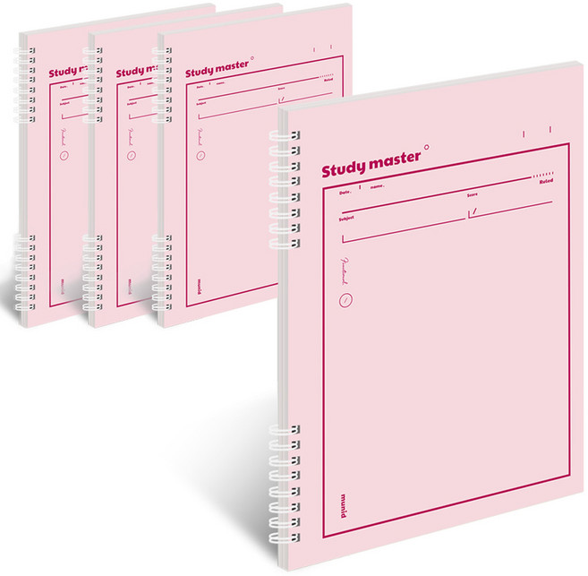 뮤니드 it spring 파스텔 라인노트, Mutepink, 4개