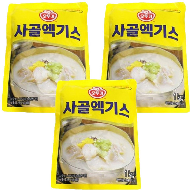 오뚜기 사골엑기스, 3개, 1kg
