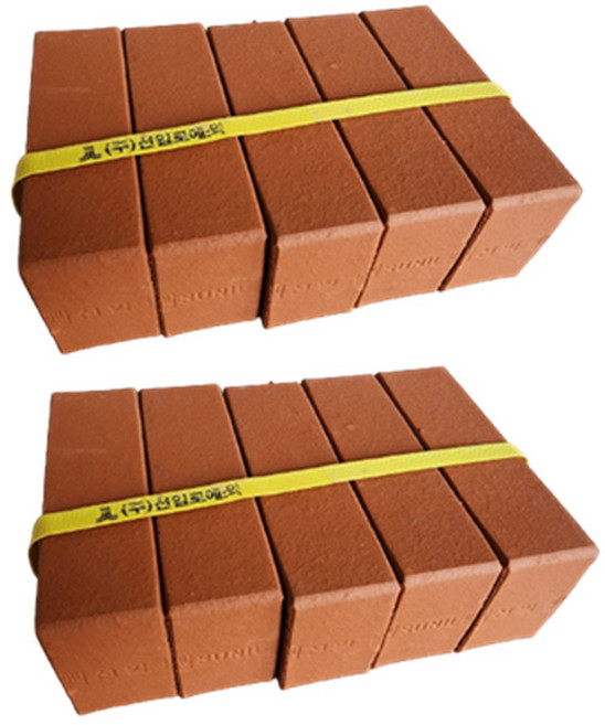 위드블럭 황토벽돌 민무늬 190 x 90 x 57mm, 적황토, 10개