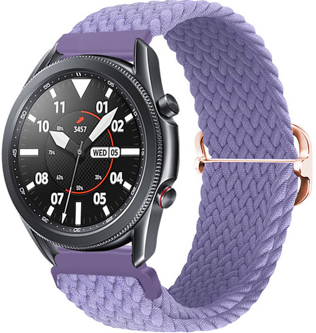스페이스쉴드 갤럭시워치 버클형 브레이드 솔로루프 스트랩 22mm, 라벤더, 1개