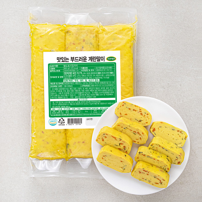 자연애찬 맛있는 부드러운 계란말이, 900g, 3개