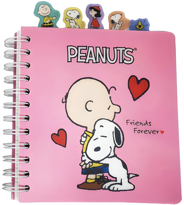 희망노트 피너츠 스누피 인덱스 노트, PINK, 1개
