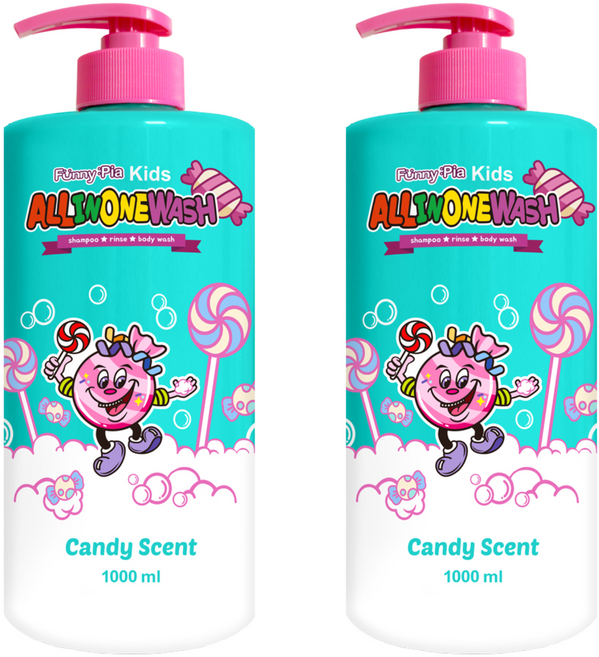 퍼니피아 키즈 올인원 워시 캔디, 1L, 2개