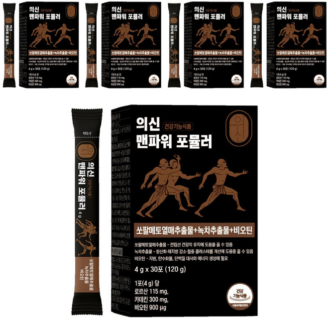 데콤포 의신 맨파워 포뮬러 쏘팔메토 비오틴 카테킨 30p, 120g, 5개