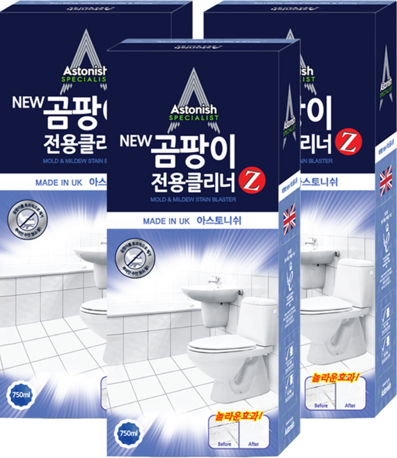 아스토니쉬 NEW 곰팡이 전용 클리너 Z, 750ml, 3개
