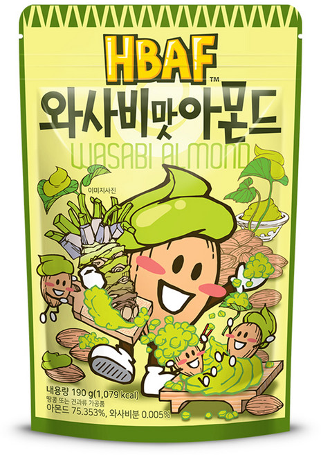 바프 와사비맛 아몬드, 190g, 1개